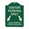 Signmission Parking Area Visitors Parking Only Valid Parking Permit Required with Both Side Down, G-1824-23469 A-DES-G-1824-23469 - alternate 1